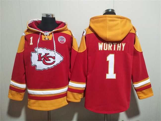 Men's Kansas City Chiefs #1 Xavier Worthy Red Ageless Must-Have Lace-Up Pullover Hoodie,We sell and wholesale Men's Kansas City Chiefs #1 Xavier Worthy Red Ageless Must-Have Lace-Up Pullover Hoodie on line form chian!
